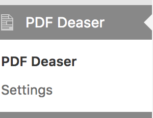 PDF Deaser Menu